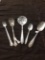 Set of 5 antique sterling silver spoons & hors d'oeuvres fork - includes absinthe spoon