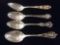 Set of antique victorian Sterling Silver spoons all engraved Elizabeth