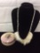 Beautiful M.O.P. Necklace and Italian made alabaster make-up / powder container