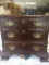 Pennsylvania house modern 3 drawer 40's inspired nightstand w/ rich mahogany color & batwing pulls