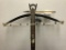 Ornate antique Indonesian hand carved crossbow with figural handle - good cond see pics