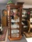 Modern curio cabinet w/ lighted top and glass side doors - $195 tag