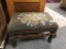 Antique Victorian look needlepoint foot rest - McClellan mfg co as is