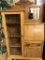 Hard to find antique oak Secretary desk/ vanity with curio side - good cond