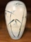Tall Hand painted and made bamboo theme vase - signed Westlin