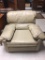 Genuine top grade leather oversized plush armchair - good cond - $195 tag