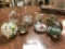 Set of 8 mostly hand blown glass paperweights incl. elephant and more