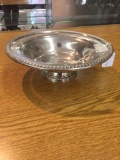 Vintage WM Rodgers Sterling Silver elevated bowl w/ reinforced base - etched