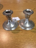 Pair of matching Gorham Sterling Silver candle holders w/ weighted bottoms
