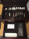 Reed and Barton 45pc sterling silver flatware set - service for 8 less one dinner fork