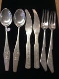6 pcs Silver flatware set from Korea - marked 