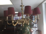 Modern gold chandelier with electric candle lights