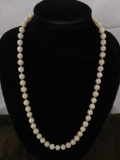 Gorgeous authentic pearl necklace with excellent luster - 14kgf clasp