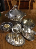 Selection of vintage silverplate items incl. tureen - see pics