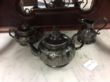 3 piece set of antique pewter by Bancroft Redfield and rice of new york