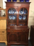 Antique Lewisburg Chair and Furn. Co. China Cabinet with wonderful detail - good cond