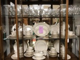 Noritake ivory china set for 12 w/ crystal glasses and stemware - 45 pc of china