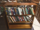 Solid maple bookshelf with all books included!