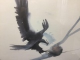 Noal Betts 1977 Watercolor print of an eagle signed and numbered 44/50