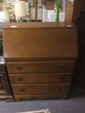 Vintage oak secretary desk w/ drawers