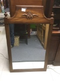 Wonderful vintage dresser mirror with flower and wheat embellishment