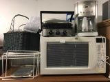 Lot of kitchen items incl. microwave & panini press as is see pics