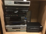 Selection of electronics includign DVD, VHS, Recievers etc - brand names