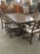Stunning Antique Berkey & Gay Furniture dining room table with six chairs and extra leaves