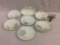 set of 6 antique Bavarian made plates and 1 shallow bowl, signed