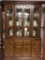 Modern rich mahogany china hutch in great shape