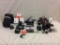 Collection of camera equipment, 25 items, Canon AE-1, Ansco Flashclipper, see pics