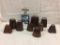 Collection of 10 antique cowbells, 1 is painted and signed 1988 seepics