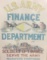 U.S. Army Finance Department promotional recruiting poster see pics