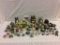 Huge collection of 60 frog figurines very cool, includes stone, wood, ceramic see pics