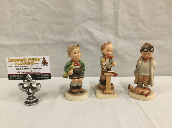 Collection of 3 TMK 2 Hummel figurines, includes "band leader" see pics