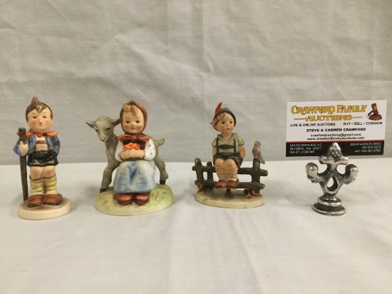 Collection of 3 TMK 2 Hummel figurines, includes girl with lamb see pics
