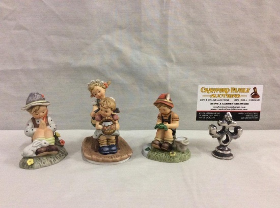 Collection of 3 Berta Hummel figurines, "slippery business", "Natures prayer"