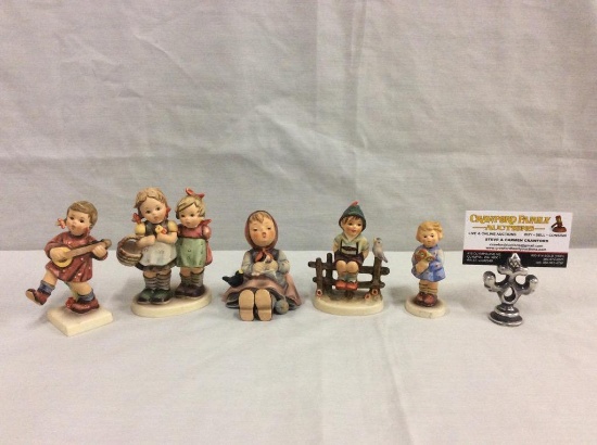 Collection of 5 Hummel figurines, includes 1 TMK5 & 4 TMK 6's see pics