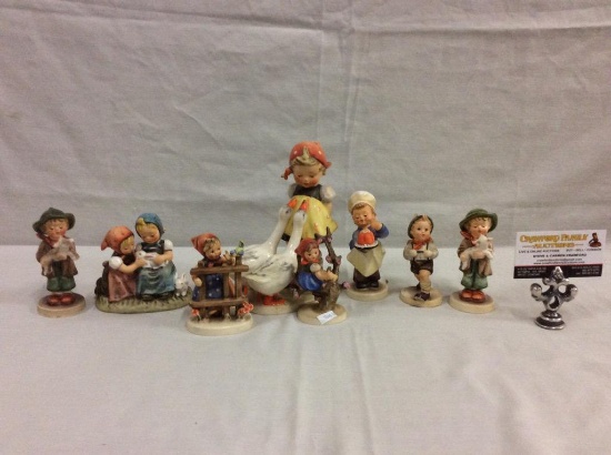 Collection of 2 TMK3, 3 TMK4 and 3 TMK5 Hummel figurines as is see pics
