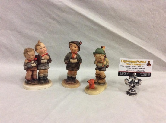 2 Hummel TMK2 figurines Bavarian boys + 1 singing brothers Hummel variation