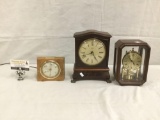 Collection of 3 vintage clocks, Dunhaven w. germany, Sunbeam & Hammond Bichronous