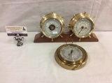 Airguide compensated Barometer set + swift & Anderson English Barometer