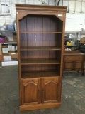 Fantastic Ethan Allen Book / Shelving wall unit w/ bottom storage