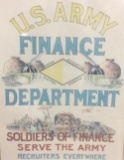 U.S. Army Finance Department promotional recruiting poster see pics