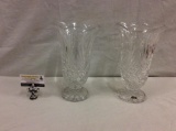 2 beautiful large Noritake crystal vases