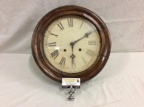 Amazing Antique American Pub time & strike clock see pics!