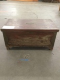 Outstanding antique wood and brass chest w/ great detail