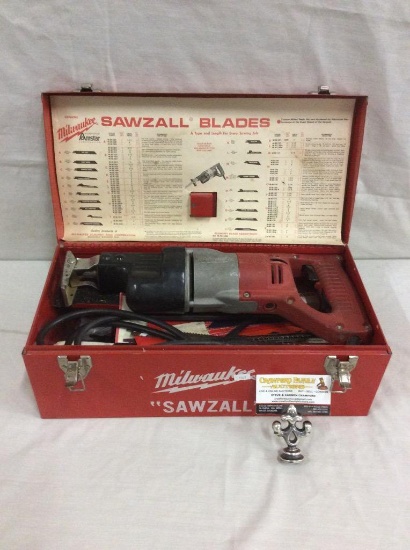 Milwaukee Sawzall set including a complete set of blades see pics as is