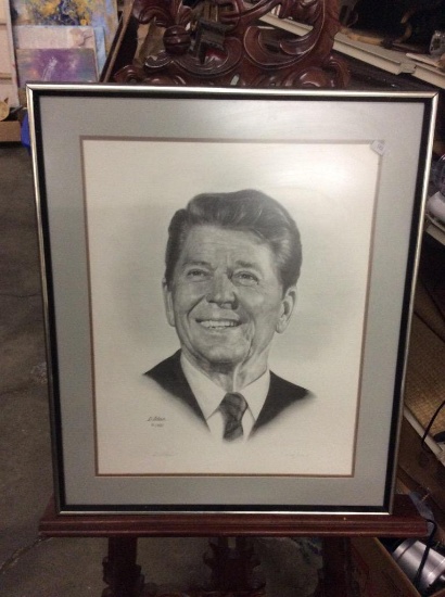 "President Reagan" limited edition print by Don Adair signed & #'d 1109/1500