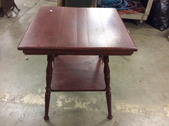 Vintage dark mahogany stained 40's side table